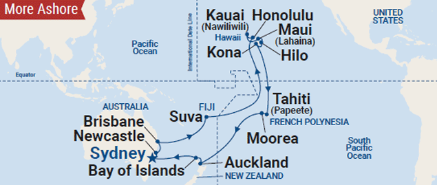 Hawaii, Tahiti & South Pacific cruise from Sydney